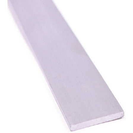 M-D 61051 Flat Bar, 1 in W, 72 in L, 1/8 in Thick, Aluminum, Mill, 6063 Grade