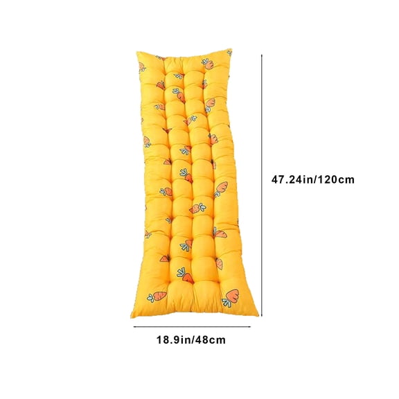 Patio Chaise Lounge Chair Cushion, Waterproof Chair Cushion, Thick Cotton Chaise Lounge Cushion for Outdoor Indoor Furniture, 47x19 Inch Yellow(Cushion ONLY)