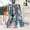 thumbnail image 2 of Husky Dog Flower Floral Blanket,Comfortable Soft Lamb Wool Throw Blanket,All Season,Warm Lightweight Blankets for Sofa Bed Couch Living Room Chair,40"x50", 2 of 4
