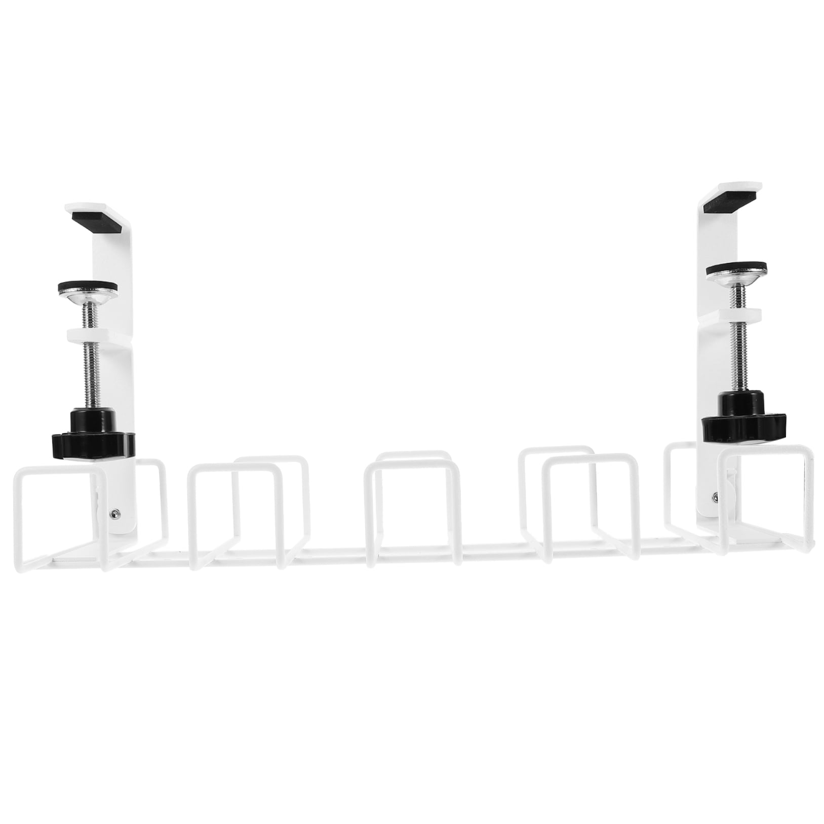 FRCOLOR Wires Office Supplies Cable Management Rack Desk Cable Shelf 36x11.5cm White