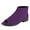 Purple, variant on Women Comfort Block Low Heels Ankle Bootie Peep Toe Pumps Versatile Suede Flats Shoes with Back Zipper Daily Size 12 Purple