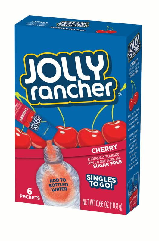 Jolly Rancher Singles To Go Drink Mix Cherry 57 Oz 6 Packets 1 Count 5314