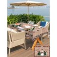 thumbnail image 4 of Outdoor Tablecloth with Umbrella Hole and Zipper, Christmas Snowman Rectangle Table Cloth 52x70 Inch Waterproof Tablecloth, Xmas Tree Snowflake Wooden Winter Picnic Table Cover for Patio Camping, 4 of 7