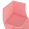 thumbnail image 6 of Yowos Corner Bookshelf, 5 Tier Modern Wall Shelf Bookcase Wavy Small Storage Rack Stylish Accent for Small Space, Plant Stand, Pink, 6 of 9
