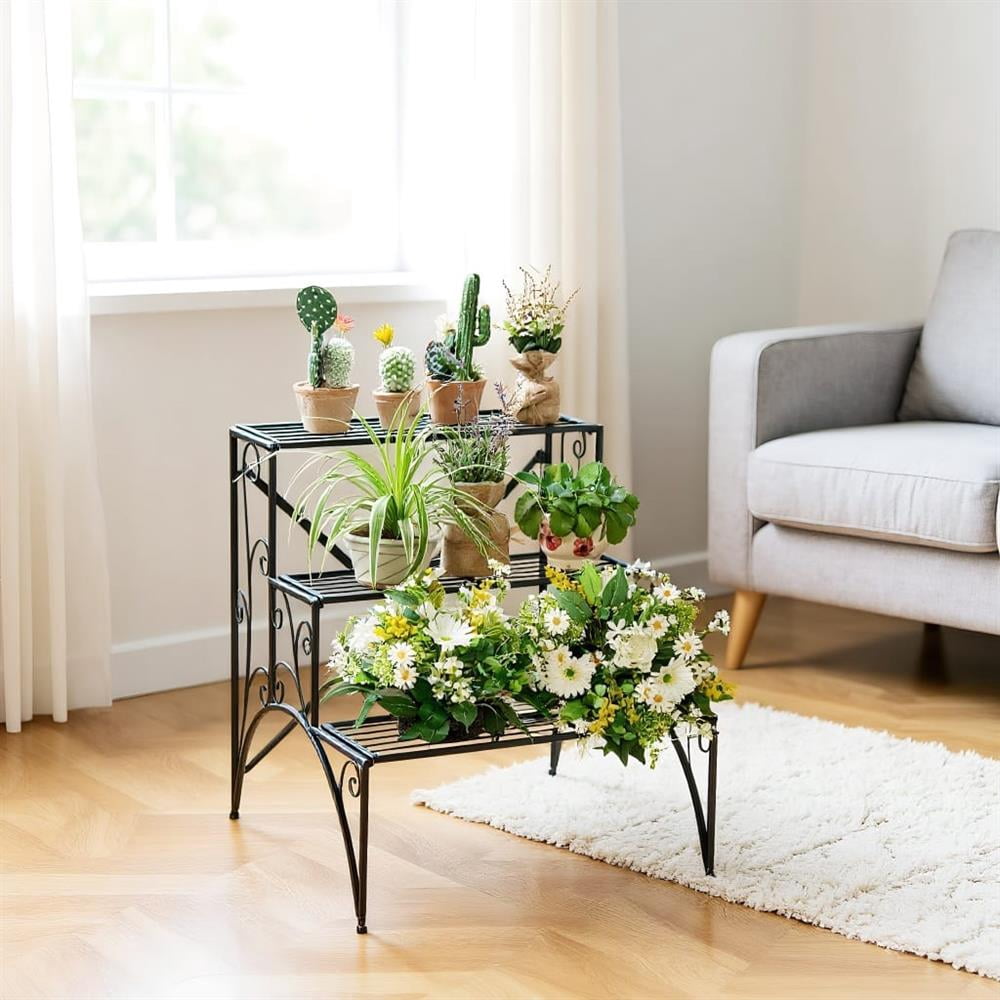 飾り台 ZZBIQS 8-Shelf Plant Stand Indoor and Outdoor, Metal Flower