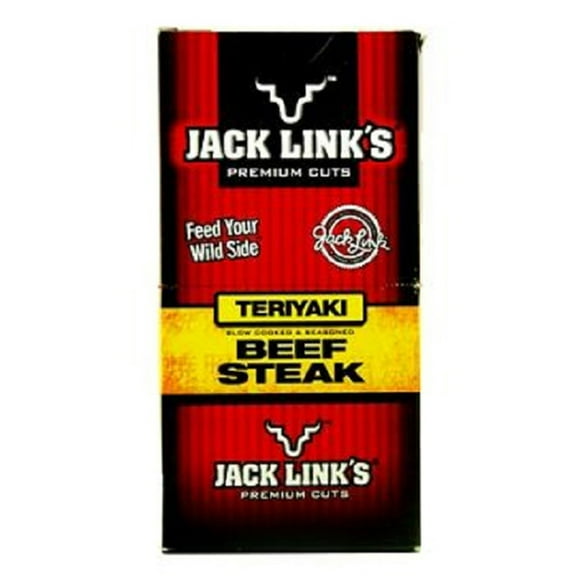 Jack Link's Premium Cuts Beef Steak, Teriyaki, 1-Ounce (Pack of 12)