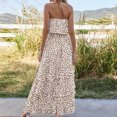 thumbnail image 4 of USSUMA Sleeveless Off Shoulder Maxi Summer Dresses for Women 2022 Strapless Bandeau Slit Floral Sundresses for Women Beach Ruffle Tiered Flowy Long Plus Size Women's Dresses Wedding Guest, 4 of 8