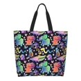 thumbnail image 1 of Balery Colorful Animals Bolsa Tote Estilo Estético con Cremalleras, Bolsa de Hombro, Bolsa de Compras Grande y Plegable, 1 of 8