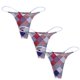 thumbnail image 1 of Gibobby Bikini elástico algodón Tanga de ropa interior transpirable con estampado sexy para mujer de 3 piezas(Rojo， L), 1 of 4