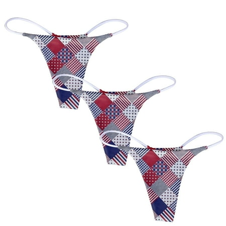 

ZRBYWB Women s Panties 3-Pack Women s Sexy Printed Breathable Underwear Thong Underwear For Women