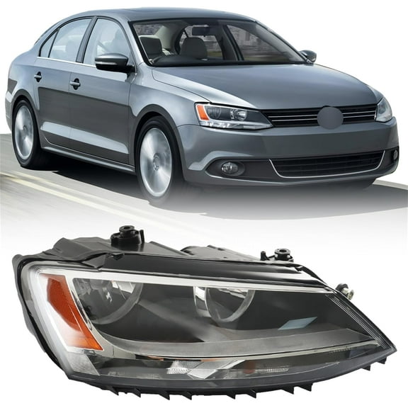 SEBLAFF Passenger Side Headlight Replacement for Jetta 2011-2018 Right Side Headlight Assembly Replacement for VW2503146