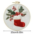 thumbnail image 3 of Christmas Embroidery KIT,Adults Kids DIY Handmade,Hand Embroidery Starter Kits with Stamped Embroidery Pattern,for Christmas Embroidery Kits for Adults Beginners Starter 9x10 Inches, 3 of 3