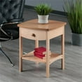 thumbnail image 2 of Pemberly Row Transitional Solid Wood Nightstand with Drawer in Natural, 2 of 11