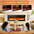 thumbnail image 6 of JoanKaren 60" Electric Fireplace,Ultra Thin Wall Mounted Recessed Heater,Touch & Remote Control,750/1500w,12 Flame Colors,Adjustable Brightness&Timer&Low-Noise Design, 6 of 10