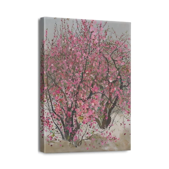 Bouquet Abstrait dans un Vase Fleurs Roses Art Mural 12x16 Pouces Impressions d'Art pour Chambre d'Ado Fille. Affiche Florale Élégante Rose pour Décoration de Salle de Bain