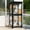 Black, variant on Magic Union Catio Outdoor Cat Enclosure, 4 Tiers Cat House with Waterproof Roof, Indoor Cat Cage with Wheels and Removable Floor, Large Outside Wood Cattio Kitty with Resting Box(Black)