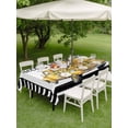 thumbnail image 4 of Outdoor Tablecloth with Umbrella Hole for Patio/Picnic/Party/Camping, Summer Lemons Waterproof Table Cloth Rectangle Table Cover Washable, Modern Country Truck Bees Black Striped (60"x 84"), 4 of 9