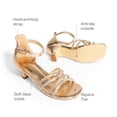 thumbnail image 4 of DREAM PAIRS Girls Dress Shoes Sandals Low Heels Ankle Strap Flower Wedding Party Shoes for Little Kid/Big Kid, 4 of 6