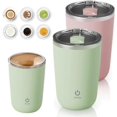 thumbnail image 1 of Automatic Magnetic Stirring Mug, 2025 Upgraded Mug with Built-In Mixer, Auto Stirring Coffee Cup (Pink+Green), 1 of 1