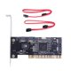 thumbnail image 1 of Tarjeta de expansión interna del controlador RAID SATA PCI de 4 puertos con dos cables Sata, para PC de escritorio, soporte, 1 of 3