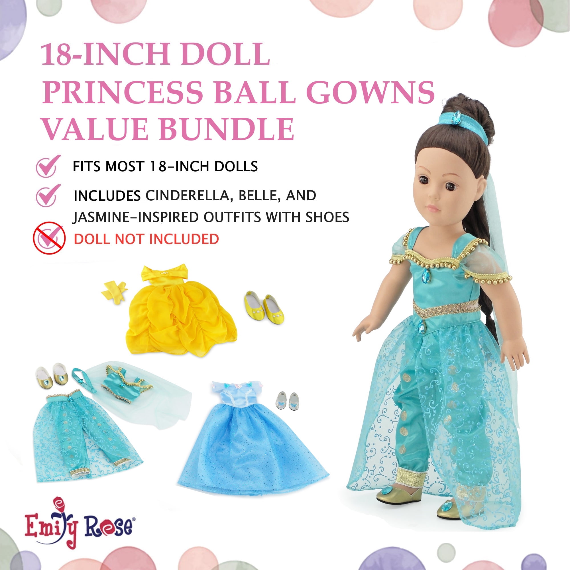 Emily Rose 18 Inch Doll Princess Dress Value 3 Pack! Puerto Rico | Ubuy