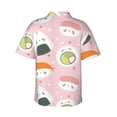 thumbnail image 3 of Bixox Men's Hawaiian Shirts Men's Cute Sushi Print Short-Sleeve Shirt-Small, 3 of 8