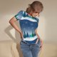 thumbnail image 3 of Balery Christmas Trees Body de cuello redondo de manga corta para mujer Tops de manga corta Tops básicos-X-Large, 3 of 7