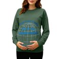 thumbnail image 2 of RKSTN Women's Maternity Sweatshirts Plus Size Crewneck Pregnancy Graphic Print Pullover Hoodless Sweatshirts Top Womens Casual Oversized Round Neck Loose Comfy Funny Printed Long Sleeve T Shirts, 2 of 7