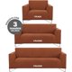 thumbnail image 2 of Juego de 3 Fundas Cubre Sala - Tejido Jacquard Elástico Fácil Lavado. Ideal para Proteger Tus Muebles - Protector de sillón - Sofa Cover (Marfil (Afelpado)), 2 of 7