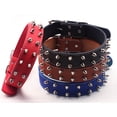 thumbnail image 1 of Collier pour Chien, Collier Léger Style Punk à la Mode avec Pointes Pratique en Cuir PU Ajustable avec Rivets Cloutés pour Chiens Moyens à Grands, 1 of 7
