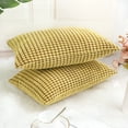 thumbnail image 4 of Unique Bargains 2-Pack 3D Corduroy Decorative Throw Pillow Covers Yellow 12" x 18", 4 of 8