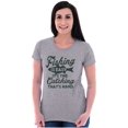 thumbnail image 3 of Angler Fishing Humor Easy Hard Catch Womens Fitted Plus Size Graphic Tee Brisco Brands 2X, 3 of 5