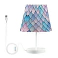 thumbnail image 7 of Yayeee Mini Table Lamp 10.8" Dimmable with Fabric Shade 3 Color Temperatures, Purple Art Pattern, 7 of 7