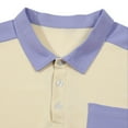 thumbnail image 5 of Fnnxeal Mens Polo Shirts, Collared Solid Lightweight Summer Casual Shirt With Short Sleeves Shirt for Men Purple, 5 of 7