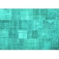 thumbnail image 1 of Ahgly Company Indoor Rectangle Abstract Turquoise Blue Contemporary Area Rugs, 6' x 9', 1 of 4