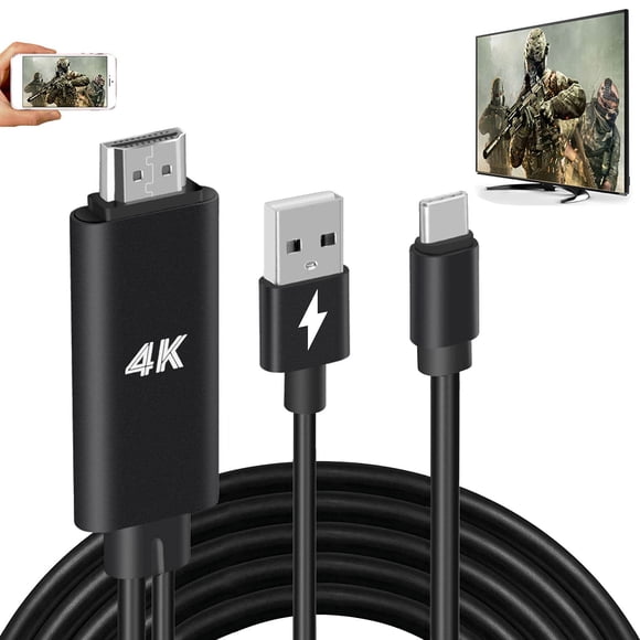 Adaptador HDMI, cable USB tipo C, cable convertidor de vídeo MHL 4K