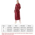 thumbnail image 5 of Womens Mens Fleece Robe Soft Plush Bathrobe Long Warm, 5 of 5