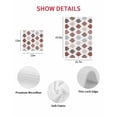 thumbnail image 7 of Moroccan Geometric Kitchen Dish Towels for Drying Dishes Set of 3, Vintage Boho Rhombic Pattern Red Gray Waffle Weave Microfiber Hand Tea Bathroom Towels Quick Dry & Absorbent Towel 15.7x23.6, 7 of 7