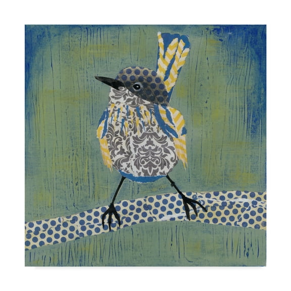 Trademark Fine Art 'Patchwork Wren I' Canvas Art by Grace Popp