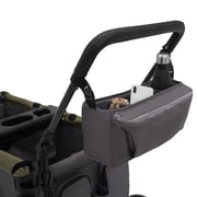 Jeep Sport All-Terrain Stroller Wagon by Delta Children - Includes Canopy, Parent Organizer, Adjustable Handlebar, Snack Tray & Cup Holders, Grey/Olive Green
