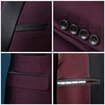 thumbnail image 6 of ETHAN Suits for Men Casual Wedding Suits for Men 3 Piece Suits Groomsmen Tuxedos Prom Set for Young Mens Burgundy 6XL, 6 of 8