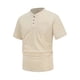 thumbnail image 5 of Blusa y camisa de manga corta con cuello alto para hombre, moda de color liso, con botones y bolsillo, blusa de manga corta con cuello alto, abrigo de poliéster para hombre, 5 of 5