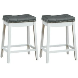 Angel Line Cambridge 24 in. Padded Saddle Counter Stool with Nailhead Trim Walmart