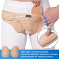 thumbnail image 3 of VELPEAU Hernia Belt Truss for Men and Women - Hernia Support Brace for Inguinal or Sports Hernia, 2 Removable Compression Pads & Adjustable Groin Straps(Beige, Large 41-46"), 3 of 8