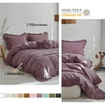 thumbnail image 5 of Simple&Opulence 100% Linen Frill Farmhouse Duvet Cover Set,Queen Size (88''x92''), 3 Piece Belgian Flax Bedding(1 Comforter Cover+2 Pillowshams) with Ruffled Edges, Soft and Breathable, Purple, 5 of 9