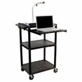 thumbnail image 3 of Luxor 34"H AV Cart - Three Shelves, Front Pullout, 3 of 3