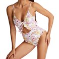 thumbnail image 4 of Traje de baño sexy para mujer Traje de baño estampado con estampado de volantes Bikini traje de baño Fridja  nalpqowj20855, 4 of 9