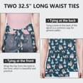 thumbnail image 6 of Dark Blue Princess Castle Pattern Apron-Garden Aprons for Women with Pockets-Cotton Linen Waterproof Kitchen Cooking Gardening Aprons Adjustable for Kitchen,Cooking,BBQ and Salon 33x27 Inch, 6 of 7