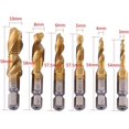 thumbnail image 2 of 6pcs M3-M10 Thread HSS Forets et Tarauds 1/4" Tige Hexagonale, 2 of 4