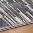 thumbnail image 5 of Addison Rugs Dream Shag Premium Machine Washable Transitional Stripes, Bars, Horizontal Lines Gray Runner Rug, 2'3" x 7'6", 5 of 8